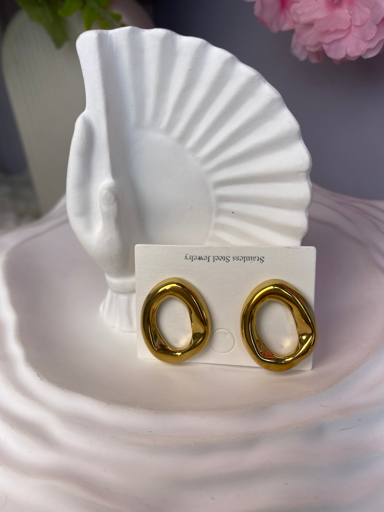 [A0031] Stainless Steel Type: Stud Earring Color: PVD 18k gold