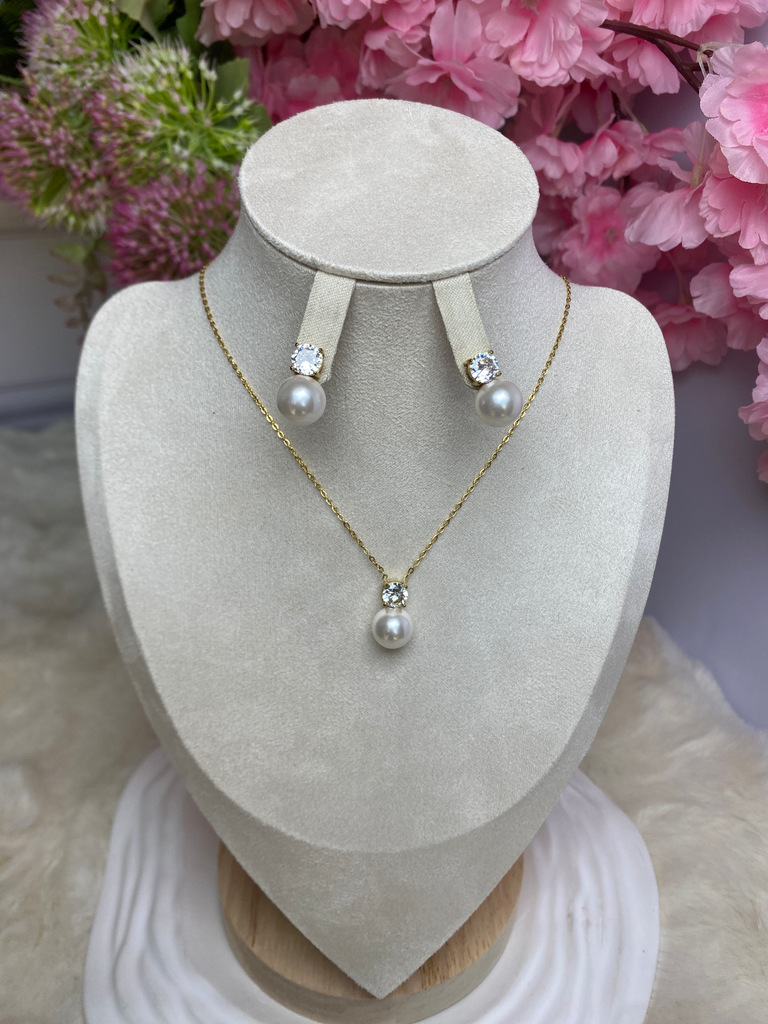 [A0062] Stainless Steel Type: Jewelry Set Color: Pvd 18k gold
