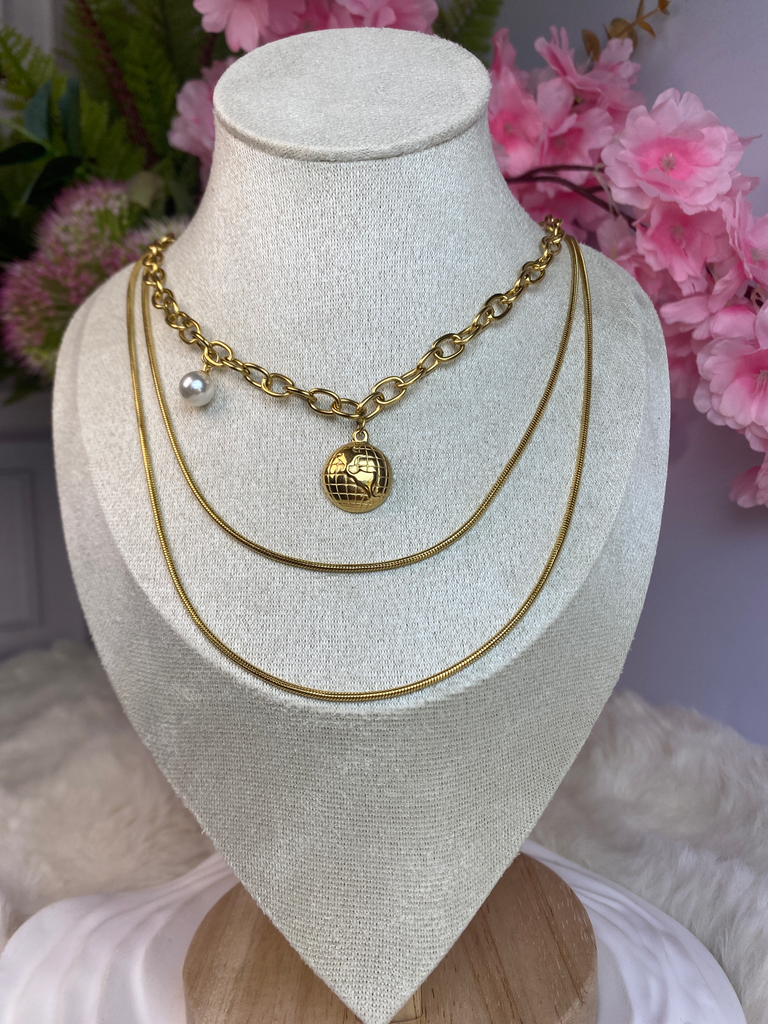 [A0075] Stainless Steel Type: Necklace Color: PVD 18k gold