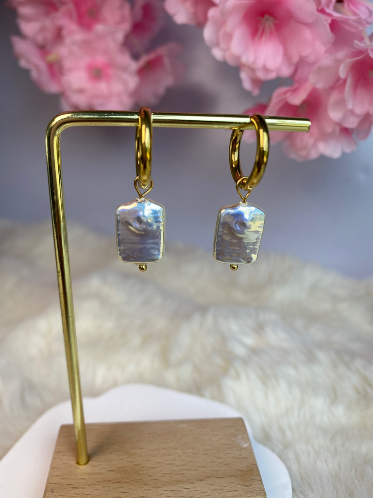 [A0133] Stainless Steel Type: Hoop earring Color: Pvd 18k gold